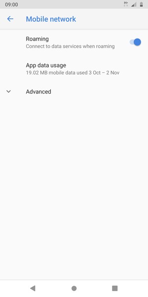 Turn Roaming on or off