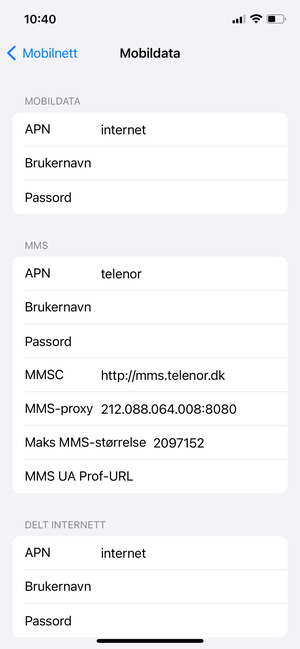 Skriv inn MMS-informasjon
