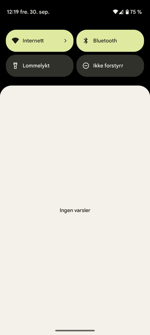 Dra ned toppmenyen igjen