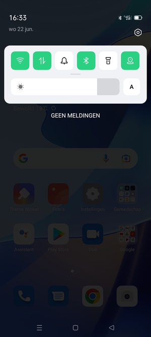 Schuif naar beneden in het bovenste menu opnieuw