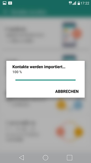 Ihre Kontakte werden in Ihrem Google Konto gespeichert und auf Ihrem Handy gespeichert, wenn Google das nächste Mal synchronisiert wird.