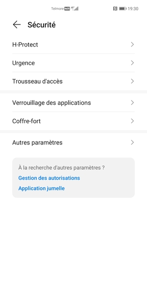 Sélectionnez Autres paramètres