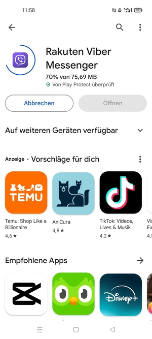 Warten Sie, bis der Installationsprozess  beendet ist