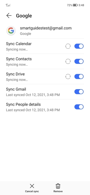 Your information will be synchronised