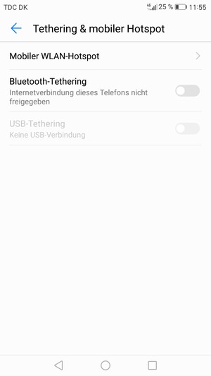 Wählen Sie Mobiler WLAN-Hotspot