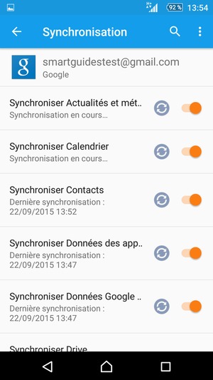Vos informations seront synchronisées