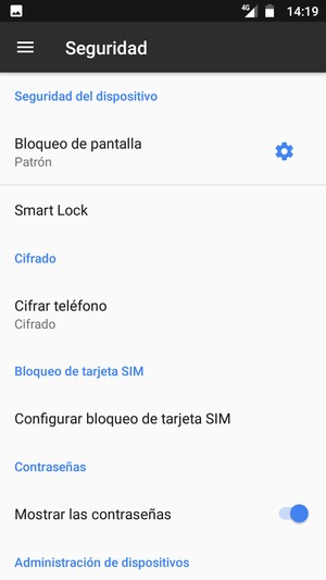 El teléfono ha sido asegurado con un bloqueo de pantalla