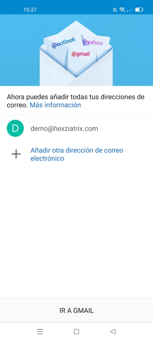 Seleccione IR A GMAIL