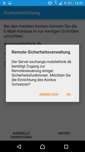 Wählen Sie OK