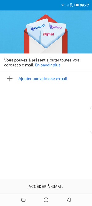 Sélectionnez Ajouter une adresse e-mail