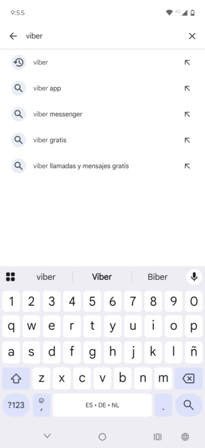 Introduzca el nombre de la aplicación y seleccione Buscar