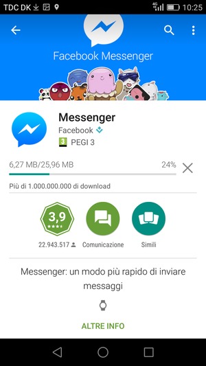 Attendi il completamento del processo di installazione