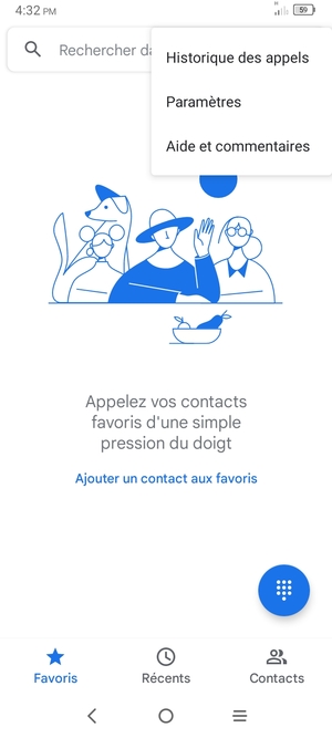 Sélectionnez Paramètres