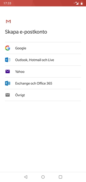 Välj Övrigt