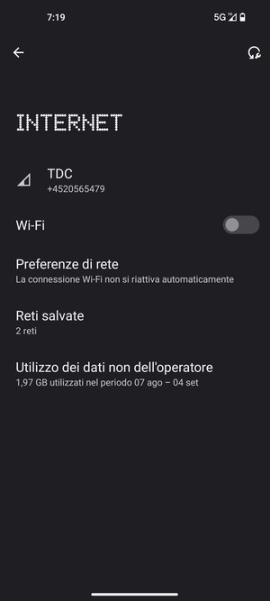 Attiva Wi-Fi