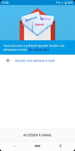 Sélectionnez Ajouter une adresse e-mail
