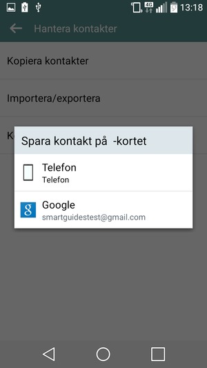 Tryck på ditt Google-konto