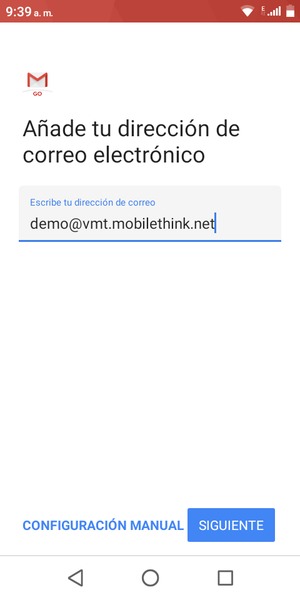 Introduzca su dirección de correo electrónico. Seleccione SIGUIENTE