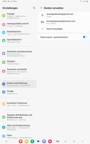 Wählen Sie Ihr Google Konto