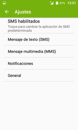 Seleccione Mensaje de texto (SMS)