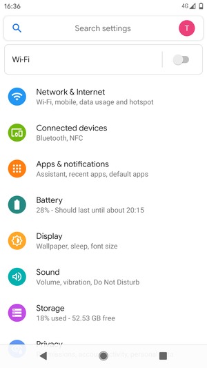 Select Network & Internet