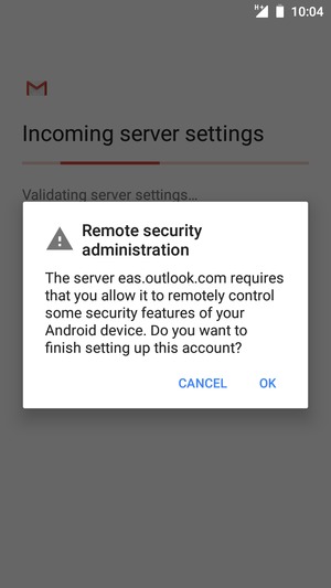 Select OK
