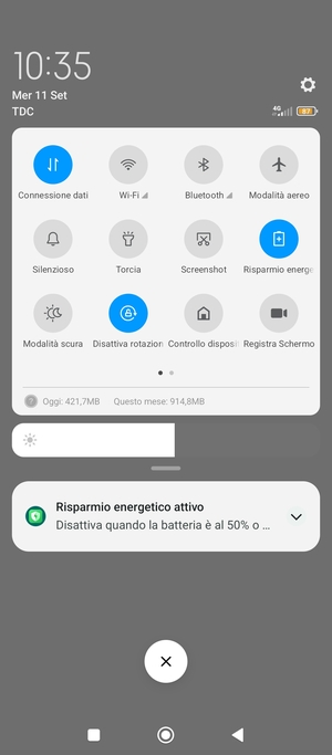 Seleziona il tasto Impostazioni
