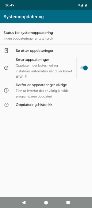 Velg Se etter oppdateringer