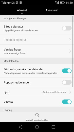 Välj Avancerat