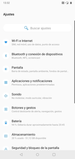 Seleccione Wi-Fi e Internet