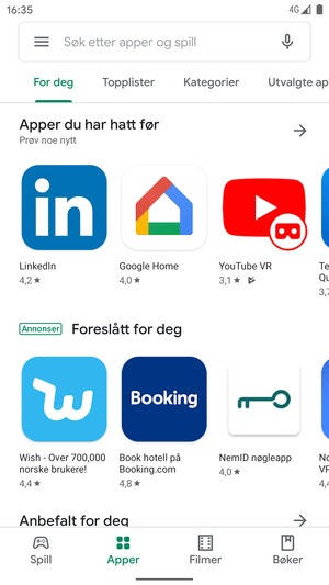 Velg søkefelt