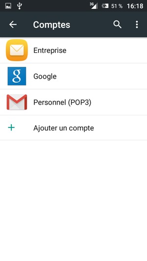 Sélectionnez Google