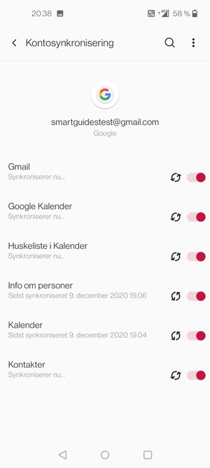 Dine kontakter fra Google vil nu blive synkroniseret til din telefon