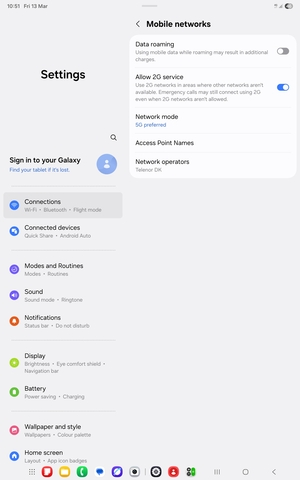 Select Network mode
