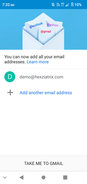 Select TAKE ME TO GMAIL