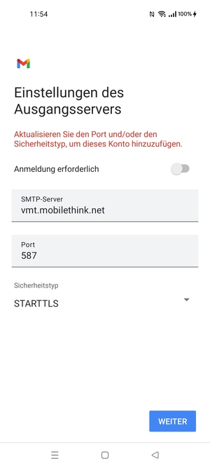 Wählen Sie Sicherheitstyp