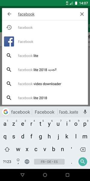 Saisissez le nom de l'appli et sélectionnez Rechercher