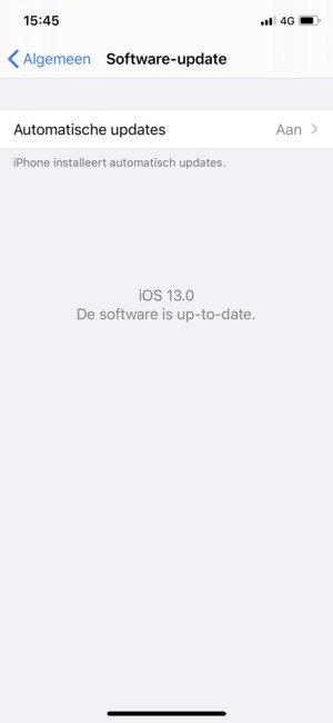 Als uw iPhone up-to-date is, zult u het volgende scherm zien.