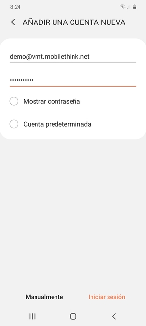 Introduzca su Dirección de correo electrónico y Contraseña. Seleccione Iniciar sesión