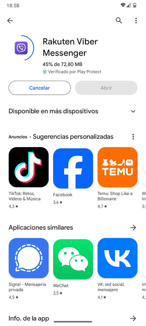 Espere a que el proceso de instalación finalice