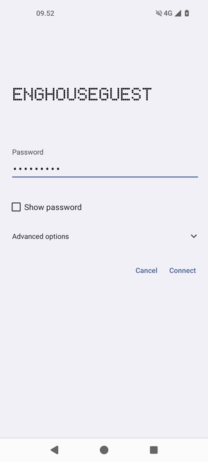 Enter the Wi-Fi Password and select Connect