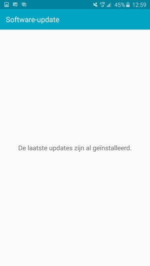 Als uw telefoon up-to-date is, zult u het volgende scherm zien