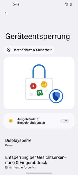 Wählen Sie Displaysperre