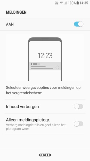 Selecteer uw voorkeursoptie en selecteer GEREED