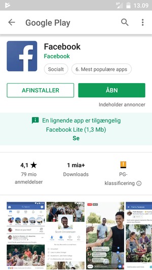 Vælg ÅBN
