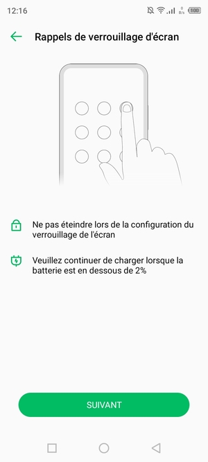 Sélectionnez SUIVANT