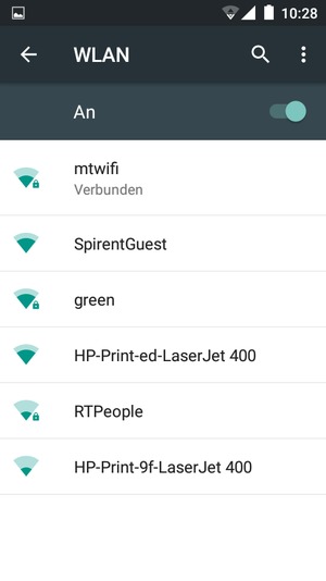 Sie sind nun mit dem WLAN-Netzwerk verbunden
