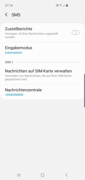 Wählen Sie Nachrichtenzentrale