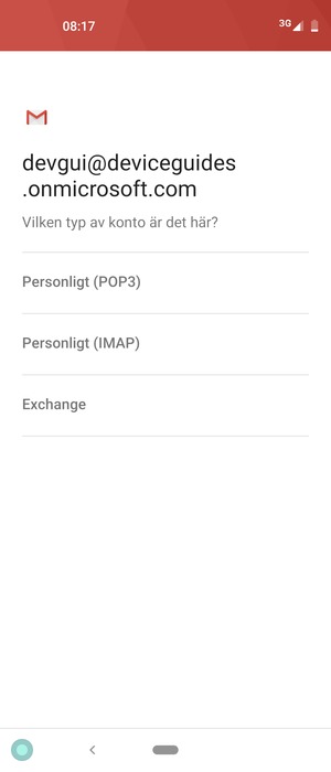 Välj Exchange