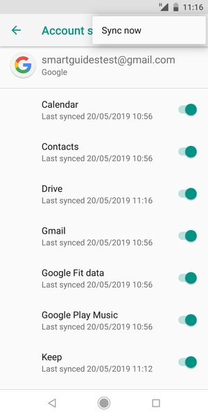Select Sync now
